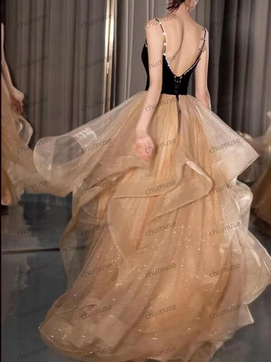Vestido de noche de tul de hada, vestido de fiesta de princesa, vestido de gala, vestido de fiesta formal, vestido de fiesta de noche, vestido de cóctel, vestido de dama de honor, vestido de cumpleaños