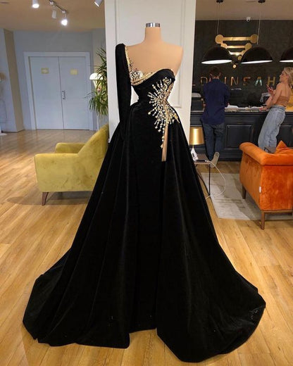 Robes de bal longues noires