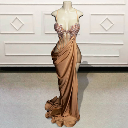 Robe de bal courte et sexy transparente pour fête d'anniversaire, paillettes, perles, cristaux, dentelle, mini robe de cocktail pour femmes, sur mesure