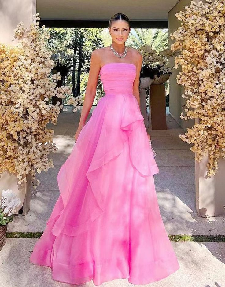 robe de bal rose simple robes de soirée modestes