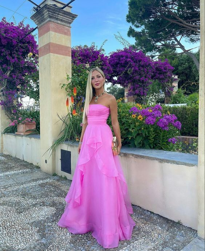 robe de bal rose simple robes de soirée modestes