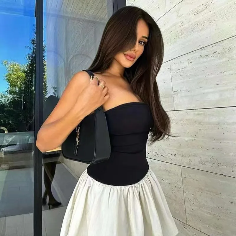 Vestido de sutiã feminino novo, moderno e sexy 