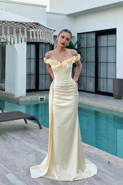 Charming Purple One Shoulder Sleeveless Satin Prom Dress Sheath Long