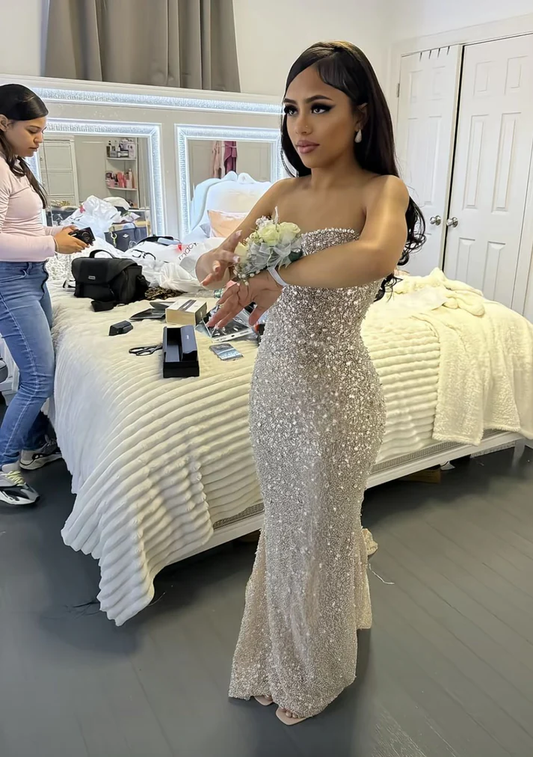 Modest Senior Prom Dresses High Schools Inspiration Mermaid Sweetheart Sequins Black Girl Semi Formal Grad Long Prom Dress For Teens