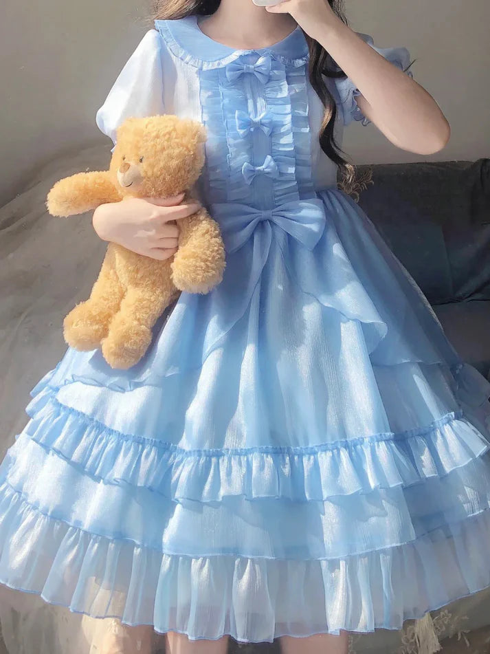 Vestido de baile vintage em chiffon azul-celeste claro, vestidos de festa, vestidos de aniversário, roupas de aniversário