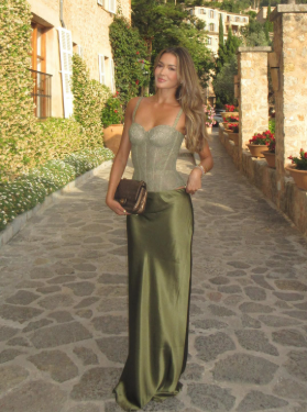 Sleeveless Spaghetti Straps Sweetheart Mermaid Long Prom Dress With Beads