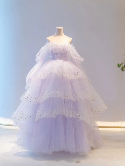 Sparkly Prom Dresses Purple Prom Dresses Robes Cocktail Off The Shoulder Prom Dresses Long Sleeve Prom Dresses