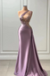 Elegant Long A-line One Shoulder Sleeveless Prom Dress With Appliques