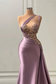 Elegant Long A-line One Shoulder Sleeveless Prom Dress With Appliques