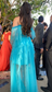Off The Shoulder Blue Long Prom Dress,Charming Blue Evening Dress