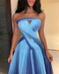 Prom Dresses Exquisite Strapless A-line Celebrity Fold Draped Chiffon Occasion Evening Gown שמלות ערב נשים 2023 לחתונה